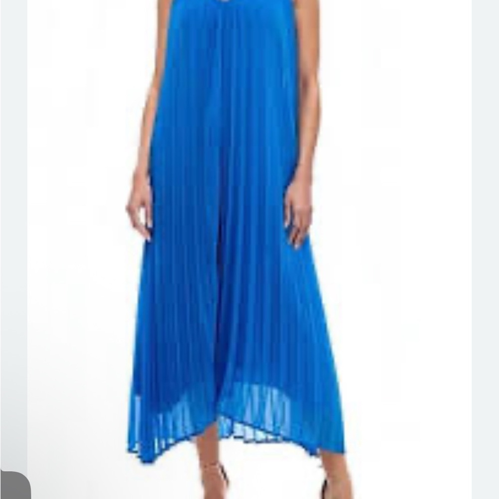 Socialite Blue Pleated Hi-Low Maxi Trapeze Dress from Nordstrom NWT - Picture 3 of 13